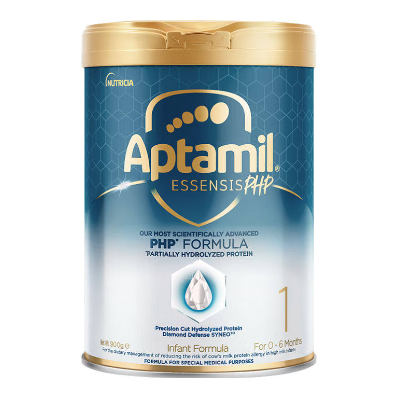 Aptamil - 爱他美Aptamil奇迹白罐适度水解婴幼儿配方益生菌低敏奶粉900g 1段